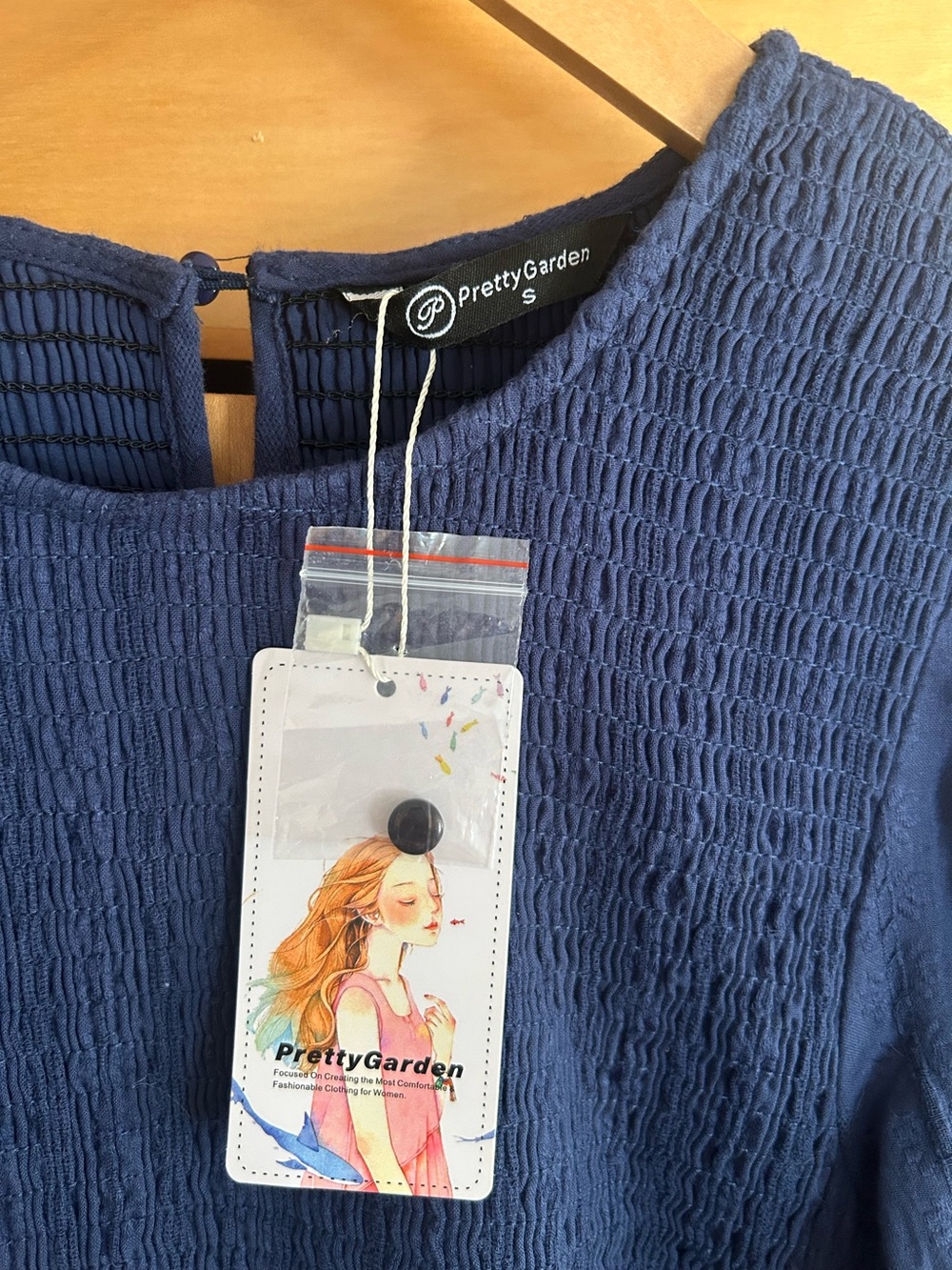 Pretty Garden Blue Dress New with Tags size Small - Picture 3 of 3